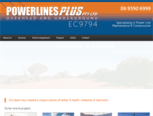 Tablet Screenshot of powerlinesplus.com.au